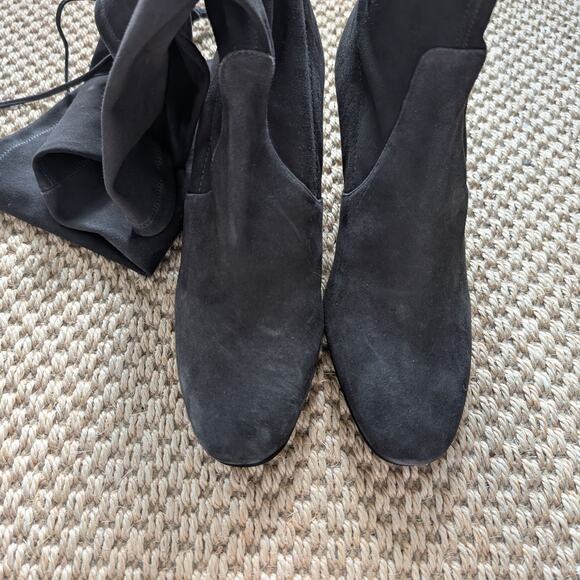 STUART WEITZMAN Genna 60 Over-The-Knee City Boots, Slate, Suede, 40.5/10, NWOB - Picture 4 of 8